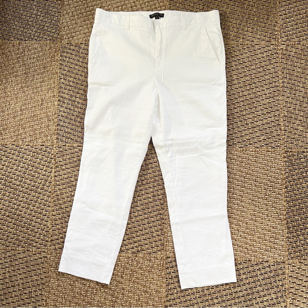 Banana Republic Avery White Linen Blend Pants Women’s Size 14